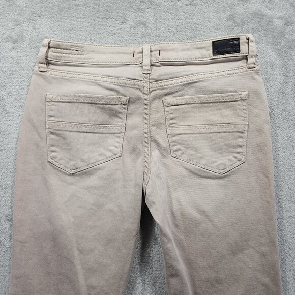 Dear John Jeans Womens Sz 26 Beige Playback Cuffed Cropped Straight Stretch - Picture 3 of 11